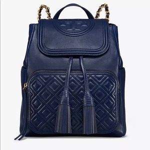 Tory Burch Fleming Backpack in Royal Navy